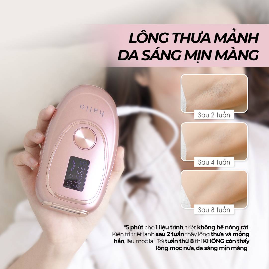Máy Triệt Lông Lạnh Cá Nhân Halio IPL Cooling Hair Removal Device