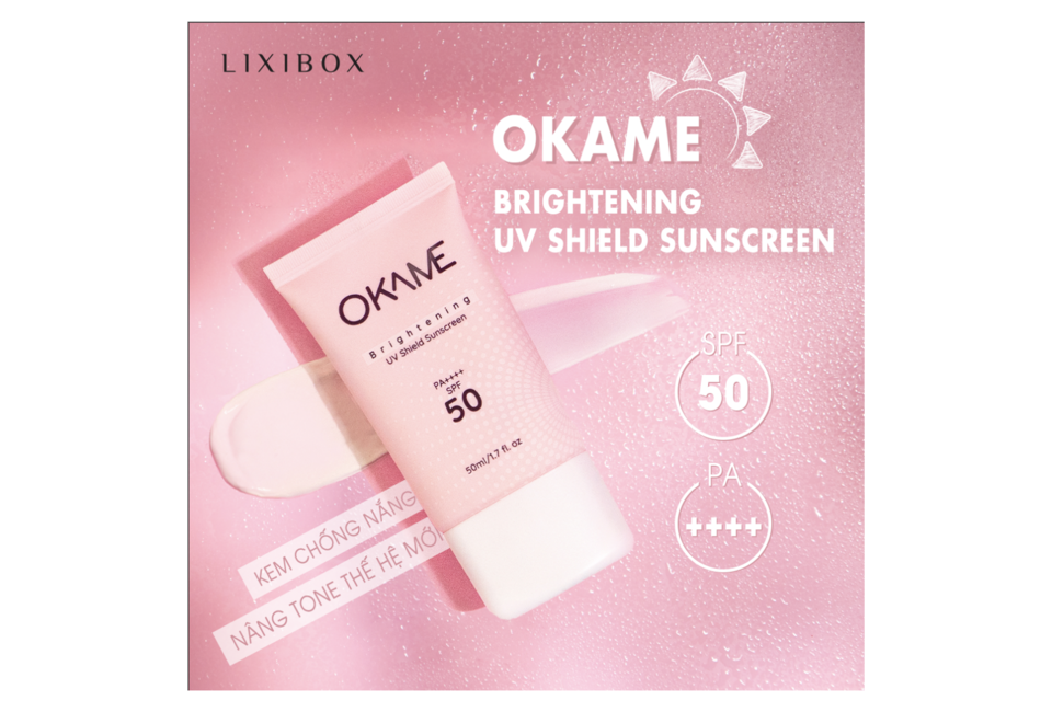 Kem Chống Nắng Tone-Up, Quang Phổ Rộng Okame Brightening UV Shield Sunscreen SPF 50 PA++++