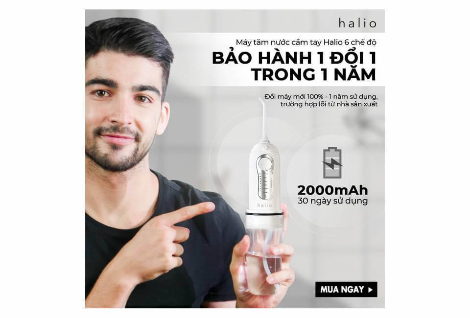 Máy tăm nước cầm tay 6 chế độ Halio Professional Cordless Oral Irrigator