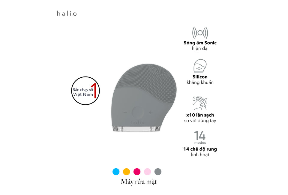 Máy Rửa Mặt Halio Facial Cleansing & Massaging Device - Grey Smoke Limited Edition