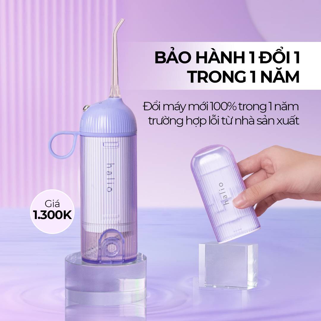 Máy Tăm Nước Cầm Tay Halio UltraClean Oral Irrigator - Periwinkle