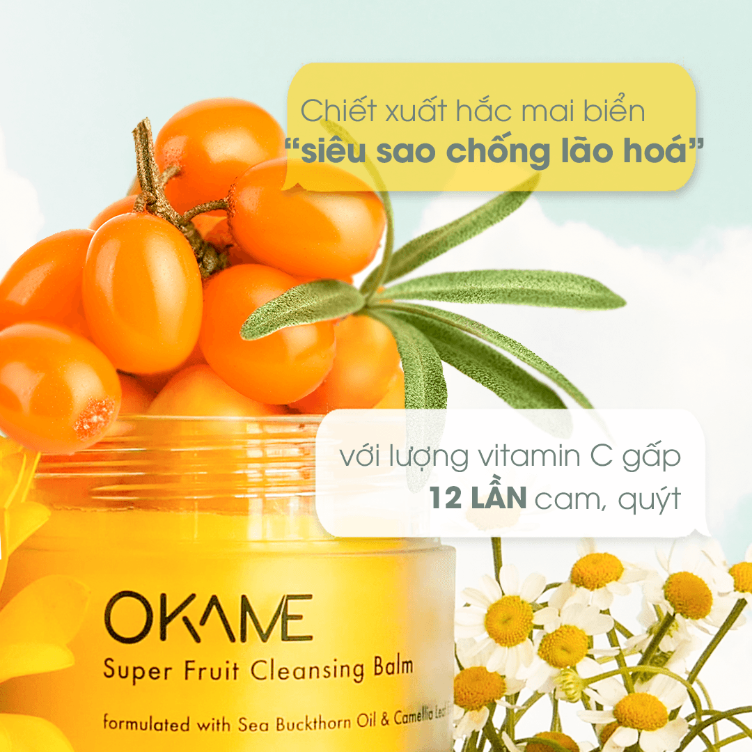 Sáp Tẩy Trang Dễ Nhũ Hoá, Làm Sạch Sâu Okame Super Fruit Cleansing Balm - 80ml