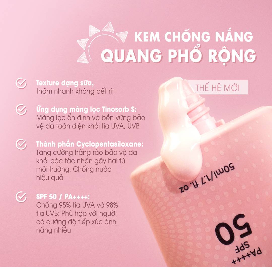 Kem Chống Nắng Tone-Up, Quang Phổ Rộng Okame Brightening UV Shield Sunscreen SPF 50 PA++++