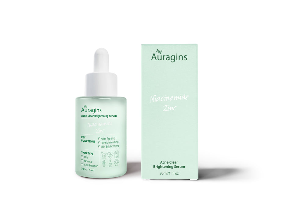 Tinh Chất Cho Da Dầu Mụn The Auragins 10% Niacinamide + 1% Zinc Acne Clear Brightening Serum