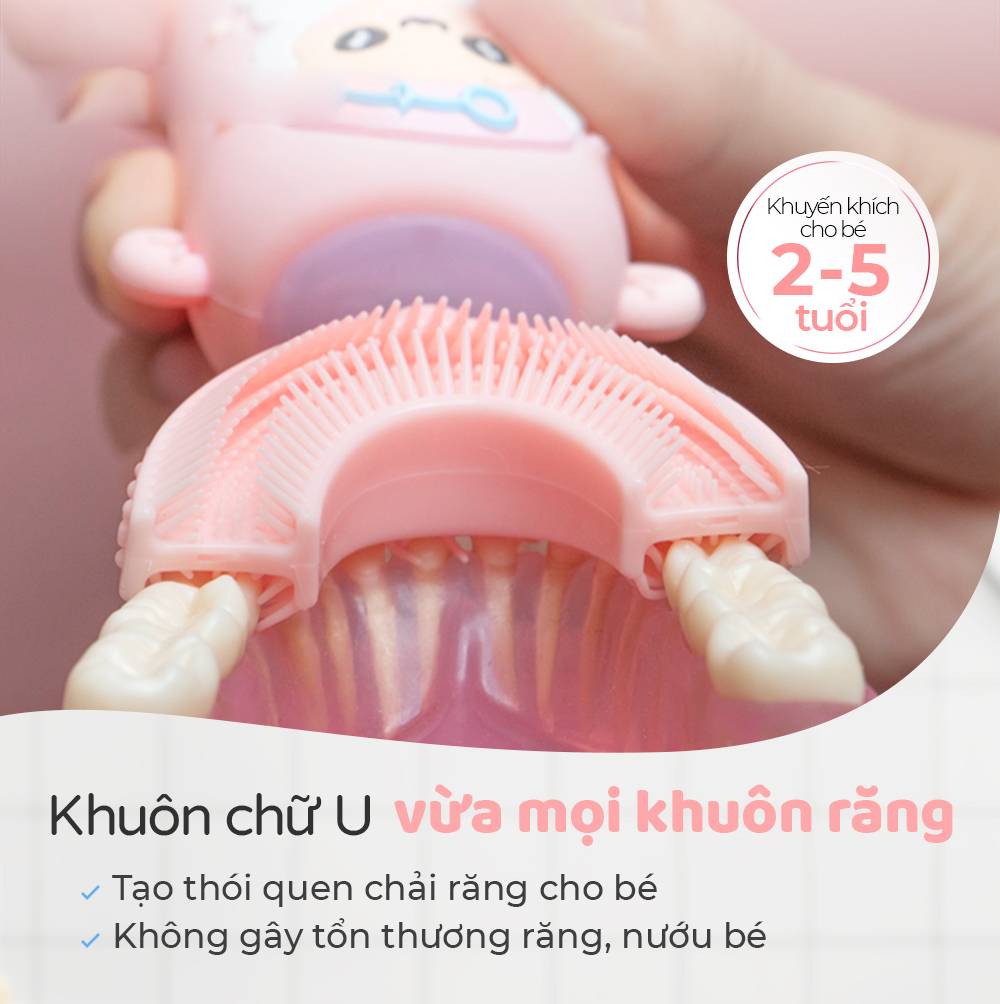 Bàn Chải Đánh Răng Điện Chữ U Cho Bé Halio Smart Sonic U-Shaped Toothbrush