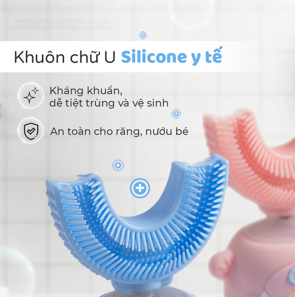 Bàn Chải Đánh Răng Điện Chữ U Cho Bé Halio Smart Sonic U-Shaped Toothbrush