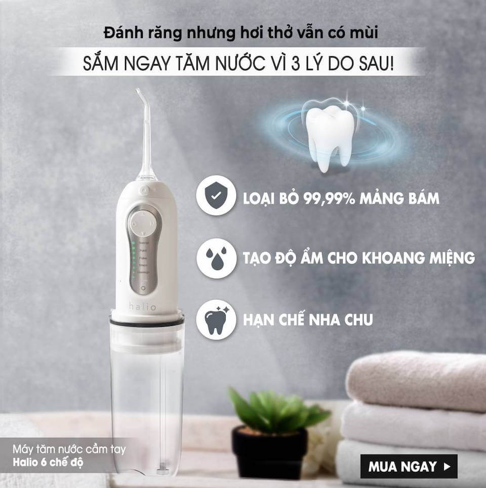 Máy tăm nước cầm tay 6 chế độ Halio Professional Cordless Oral Irrigator