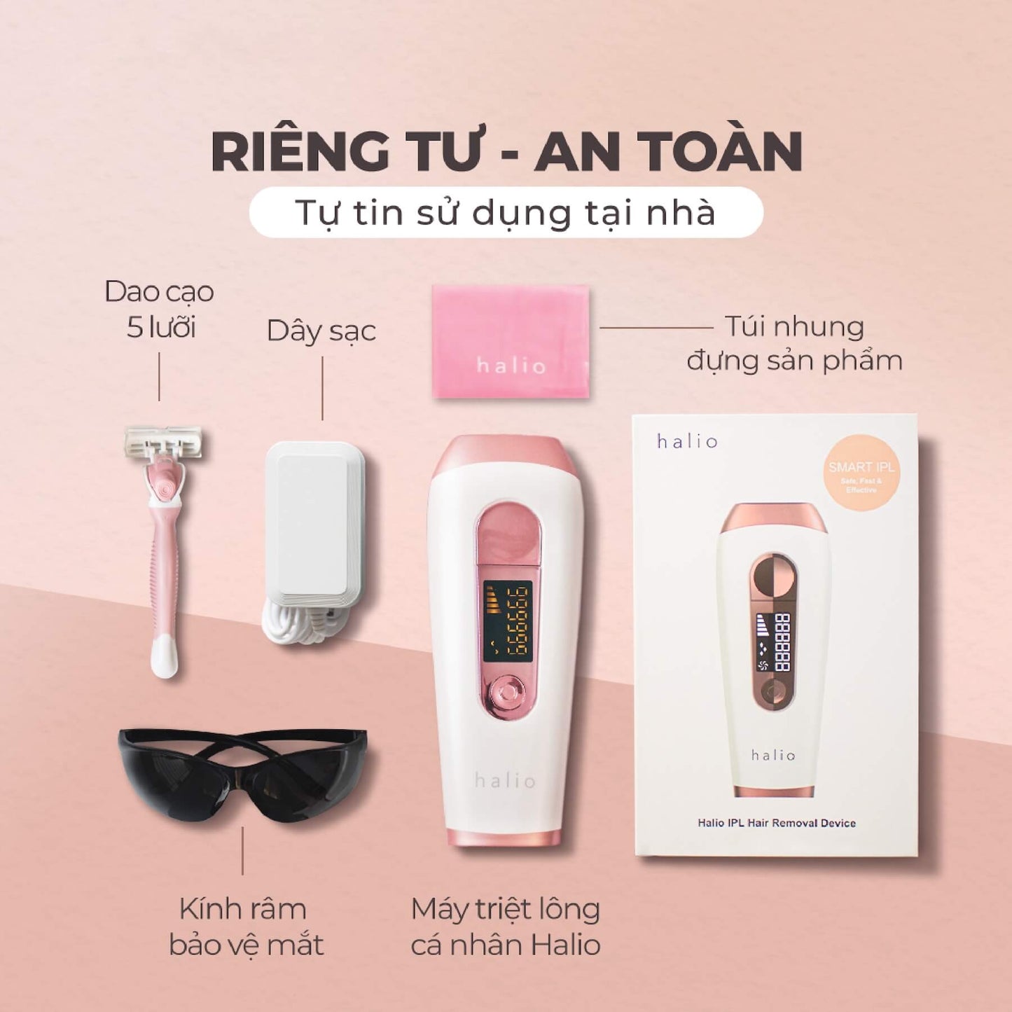 Máy Triệt Lông Cá Nhân Halio IPL Hair Removal Device