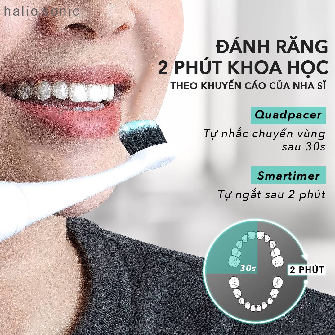 Bàn Chải Điện Làm Trắng Răng Halio Sonic Whitening Electric Toothbrush PRO