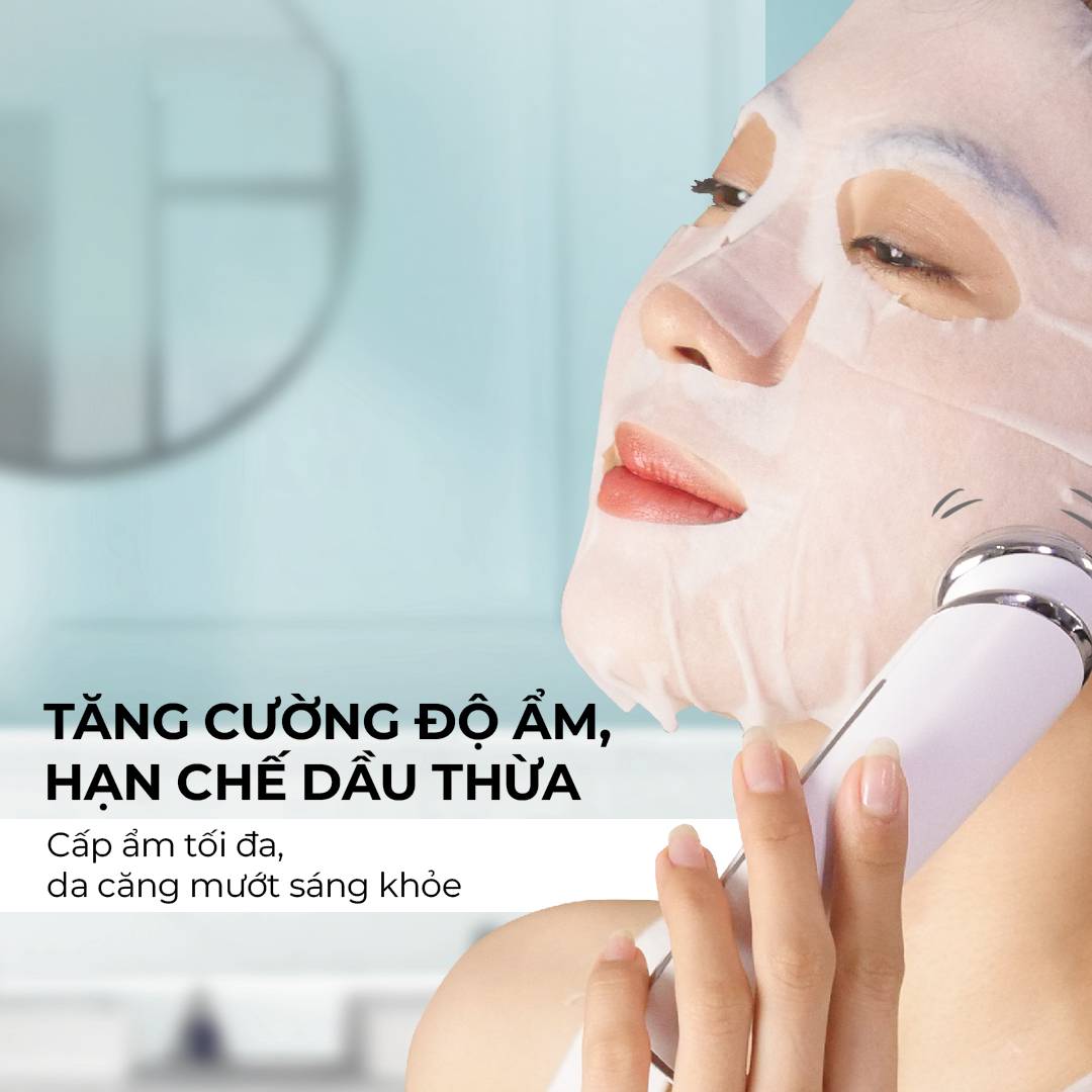 Máy Đẩy Tinh Chất Dưỡng Trắng Halio Ion Cleansing & Moisturizing Beauty Device White Limited Edition