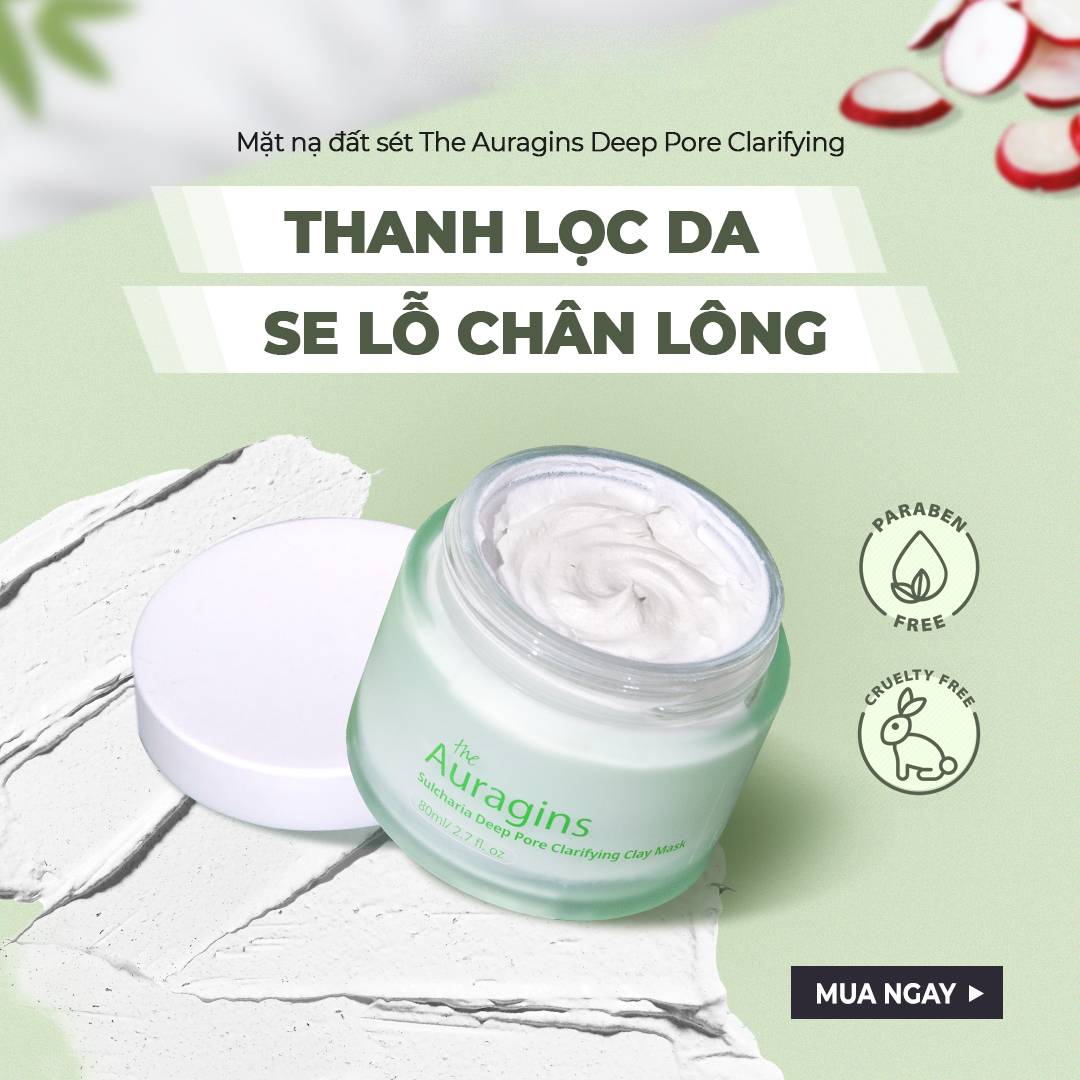 Mặt Nạ Đất Sét Loại Bỏ Dầu Nhờn Làm Sạch Sâu Giảm Mụn The Auragins Sulcharia Deep Pore Clarifying Clay Mask 80ml