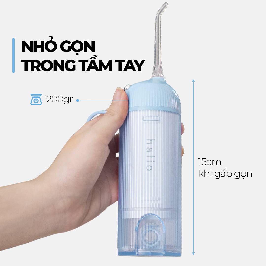 Máy Tăm Nước Cầm Tay Halio UltraClean Oral Irrigator Sky Blue