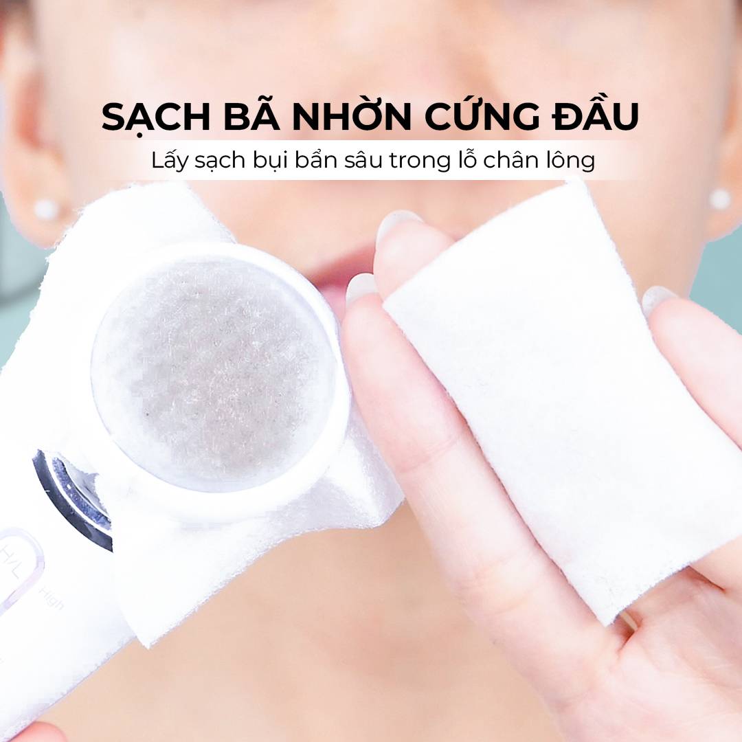 Máy Đẩy Tinh Chất Dưỡng Trắng Halio Ion Cleansing & Moisturizing Beauty Device White Limited Edition